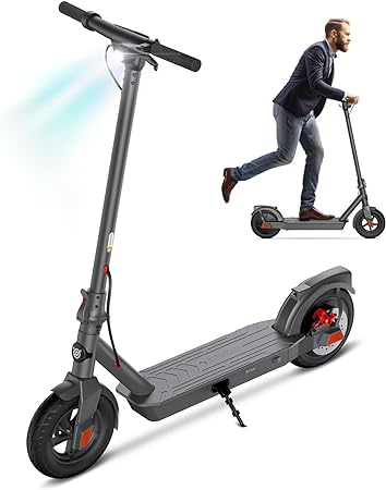 SISIGAD Electric Scooter, 10" Pneumatic Tires, Max 15/18/25 Mile Range,19/25 MPH＆500W Motor Max Power, Digital Display and Cruise Control Foldable