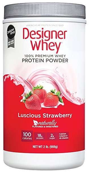 Designer Whey - Designer Whey Strawberry, 2 lb powder
