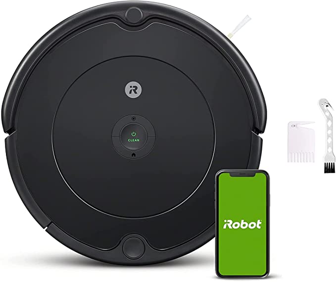 iRobot Roomba 692 Robot Vacuum WiFi Connectivity, Works with Alexa, Thin, Quiet, Household Robotic Vacuum, Good for Pet Hair, Carpets, Hard Floors, Self-Charging, Charcoal Grey   Cleaning Brush