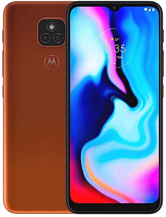 Motorola Moto E7 Plus XT2081-1, 64GB, 4GB RAM, 48MP Camera System, 6.5" inches, 5000 mAh LTE Factory Unlocked Smartphone - International Version (Twilight Orange)