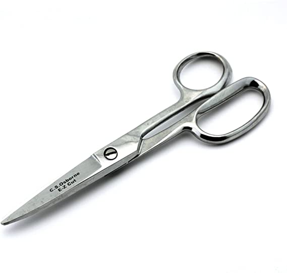 C.S. Osborne 8-1/4" E-Z Cut Leather Shears Scissors #708 Made In USA