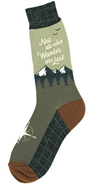 Foot Traffic, Men's Education-Themed Socks, Gifts for Teachers, Men's Sizes 7–12