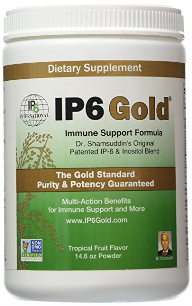 Dr. Shamsuddin's Original IP-6 - Gold Immune Support Formula With Stevia Tropical Fruit Flavor - 14.6 oz