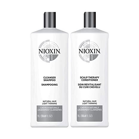 Nioxin Cleanser Shampoo, Hair Care System 1 for Natural Hair with Light Thinning