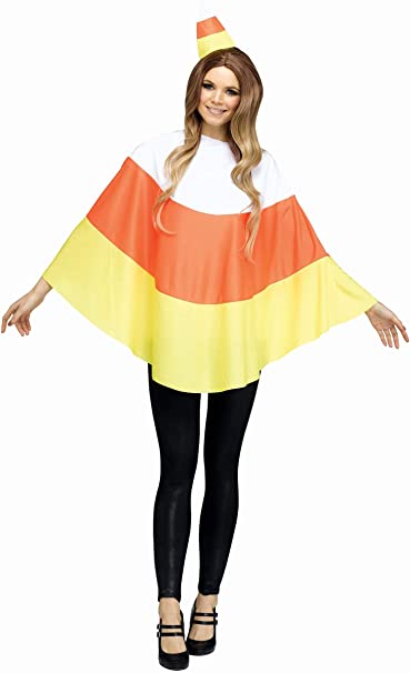 Fun World Women's Candy Corn Poncho