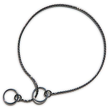 Haute Dauge Best in Show Serpentine Snake Dog Show Chain Collar | Chrome