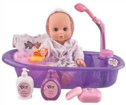 Little Baby 13" Bathtime Doll Bath Set for Kids