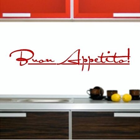 Buon Appetito!.....Italian Kitchen Wall Quote Words Sayings Removable Lettering 6" X 32"
