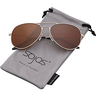 SojoS Classic Aviator Polarized Sunglasses Mirrored UV400 Lens SJ1054