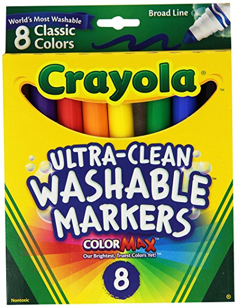 Crayola Broad Point Washable Markers  - Pack of 2 (58-7808-2Pack)