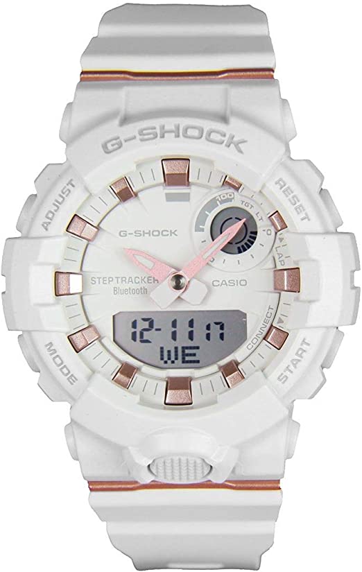 Ladies' Casio G-Shock S-Series G-Squad Connected White Resin Watch GMAB800-7A