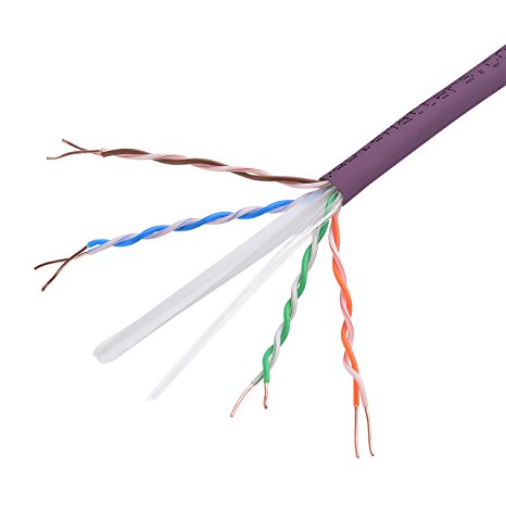 Cable Matters In-Wall Rated (CM) Cat6 Bulk Ethernet Cable in Purple 1000 Feet