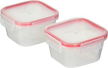 Snapware Airtight Plastic Food Storage Container (4-Piece, 1.3-Cup Containers, BPA Free, Meal Prep, Leak-Proof, Microwave, Freezer and Dishwasher Safe)