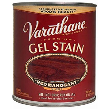 Varathane 224459H Premium Gel Stain, Quart, Red Mahogany