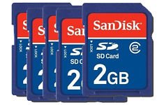 Sandisk 2GB SD Memory Card 5-Pack