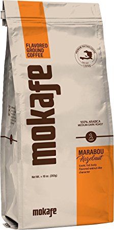 Mokafe Marabou Hazelnut Flavored - Ground Organic Gourmet Coffee - Medium Roast Premium Haitian - 100% Exotic Arabica