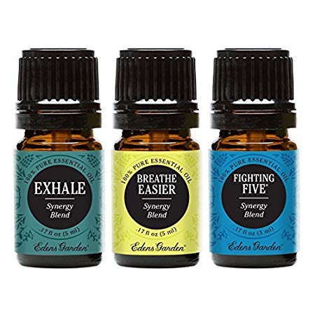 Exhale, Breathe Easier, Fighting Five Essential Oil (100% Pure, Undiluted Therapeutic/Best Grade) Premium Aromatherapy Oils by Edens Garden- 5 ml