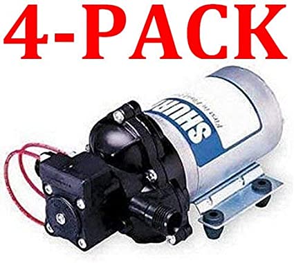Shurflo 2088-554-144 Fresh Water Pump, 12 Volts, 3.5 Gallons Per Minute, 45 Psi (Stainless Steel, 4-Pack)