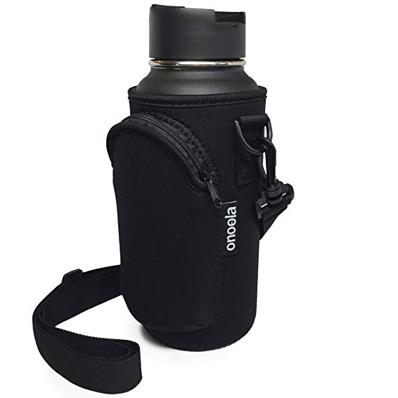 Onoola 32oz Pocket Carrier for Hydro Flask Type Bottles with Adjustable Straps (Neoprene Sleeve/Pouch)