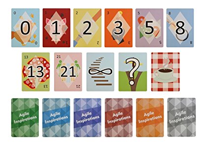 Agile Inspirations Planning Cards for Estimation, 6 sets in 1 Deck