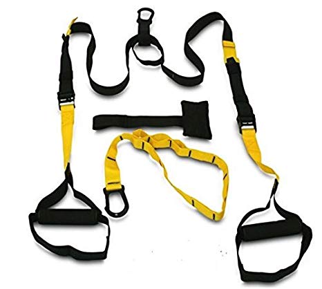 Inditradition Suspension Trainer (The Complete Total-Body Training System) Portable Home Gym/with Workout DVD and Guide