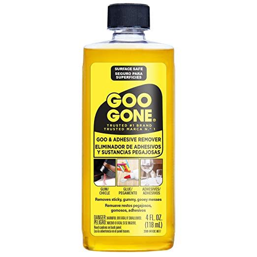 Goo Gone Original - 4 Ounce - Goo and Adhesive Remover For Stickers, Tape, and Sticky Messes