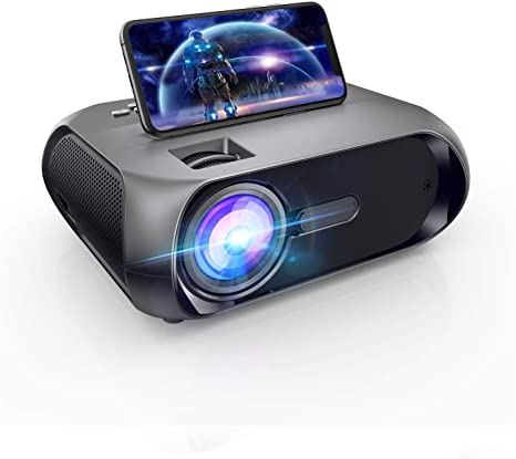 Bomaker Native 720P Wi-Fi Projector, Portable Projector for Outdoor Movies, Wireless Mirroring for iPhone/Android/Laptops/Windows/DVD Players