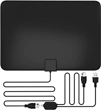 Amplified HD Digital TV Antenna, 80  Miles, All Older TV's for Indoor TV Digital HD Antenna with Signal Booster, 13.2FT Coaxial Professional Version Cable Support 4K 1080P Life Local Channels