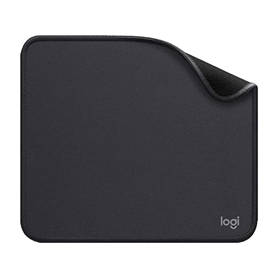 Logitech Mouse Pad - Studio Series, Computer Mouse Mat with Anti-Slip Rubber Base, Easy Gliding, Spill-Resistant Surface, Durable Materials, Portable, in a Fresh Modern Design-Graphite, (956-000031)