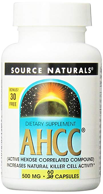 Source Naturals AHCC Capsules, 500 mg, 30 30 Capsules