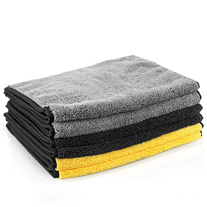 MATCC Microfibre Cleaning Cloths 16'' x 32'' Microfiber Towels for Cars Ultra-Thick Super Absorbent Car Microfibre Towel for Washing Polishing Waxing and Drying Detailing Towel (Pack of 6)