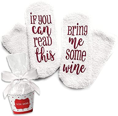 Funny Socks, Gift Socks with Cupcake Gift Packaging - If You Can Read This Bring Me Socks