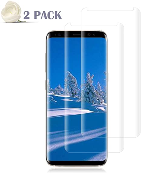 [2 Pack] Galaxy S8 Screen Protector [9H Hardness][Anti-Scratch][Anti-Bubble][3D Curved] [High Definition] [Ultra Clear] Tempered BBInfinite Compatible Samsung Galaxy S8