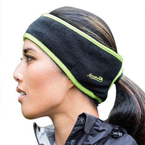 Ponytail Headband | 3 Colors | Warm Fleece for Outdoor Sports and Fitness | Ear Warmer & Sweatband | Super Sweat Absorbent | Perfect for Running or Yoga