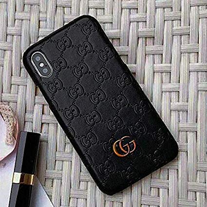 iPhone X Case, Black Premium PU Luxury Stylish Designer Fashion Leather Cover Case for iPhone X