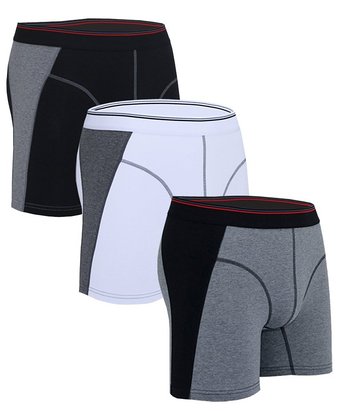 TGD Men's Boxer Brief 3 Pack Cotton Underwear