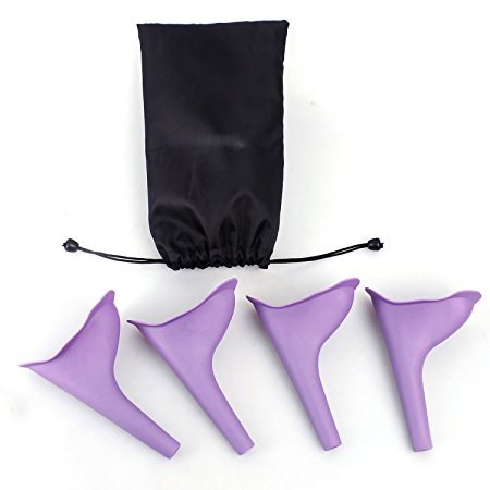 Female Urination Device - Women Portable Lightweight Silicone Travel Urinal,4 PCS