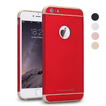 iPhone 6 Case MINIMALISM 3 in 1 Ultra Thin and Slim Design Coated Premium Non Slip Surface with Excellent Grip Case Fit for iPhone 6 472014 and iPhone 6S 472015 -- Red