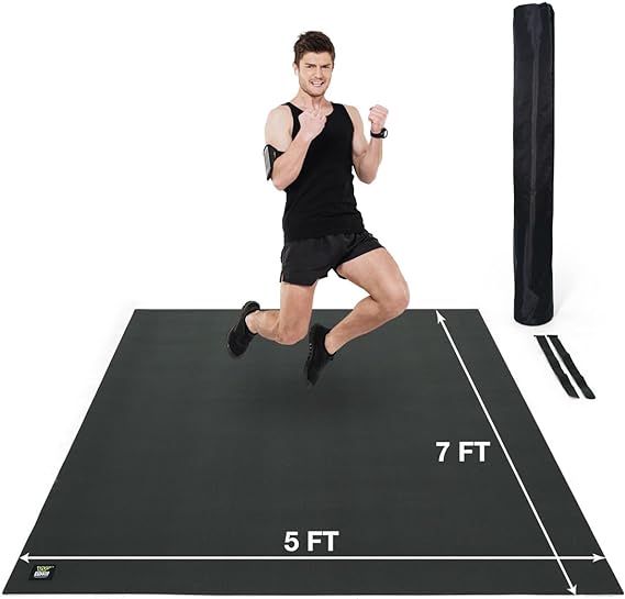 WF Athletic Supply Premium Large Exercise Floor Mats, 7 MM Workout Mats for Home Gym Thick, Heavy-Duty Floor Mat for Gym, Cardio, Weightlifting, Exercise Equipment, Shoe-Friendly