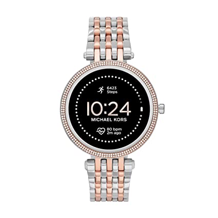 Michael Kors Gen 5E (43 mm, Dual tone - Silver & Rose Gold ) Darci stainless steel Touchscreen Women's Smartwatch with Speaker, Heart Rate, GPS, Music storage and Smartphone Notifications - MKT5129