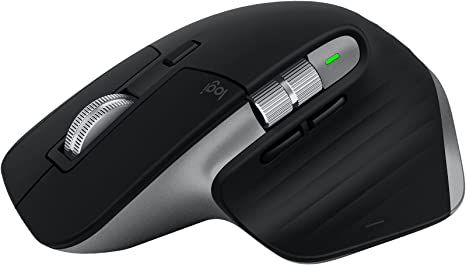 Logitech MX Master 3S for Mac - Wireless Bluetooth Mouse with Ultra-Fast Scrolling, Ergo, 8K DPI, Quiet Clicks, Track on Glass, Customization, USB-C, Apple, iPad - Space Grey