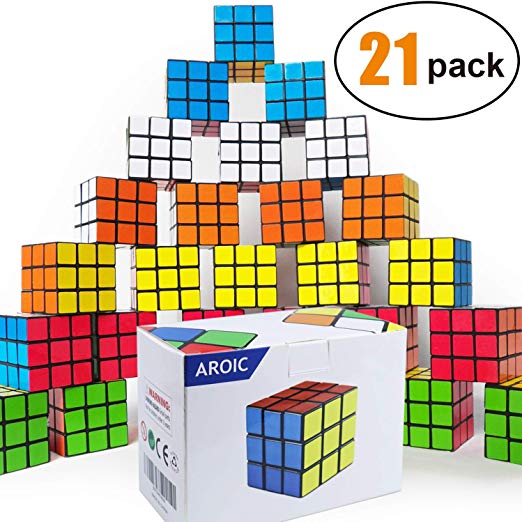 Mini Cube, Puzzle Party Toy, Eco-Friendly Material with Vivid Colors,Party Favor School Supplies Puzzle Game Set for Boy Girl Kid Child, Magic Cube Goody Bag Filler Birthday Gift Giveaway