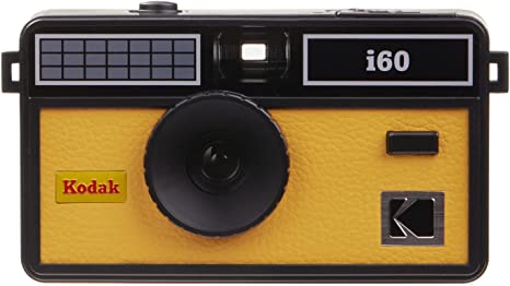 Kodak i60 Reusable 35mm Film Camera - Retro Style, Focus Free, Built in Flash, Press and Pop-up Flash (Yellow)