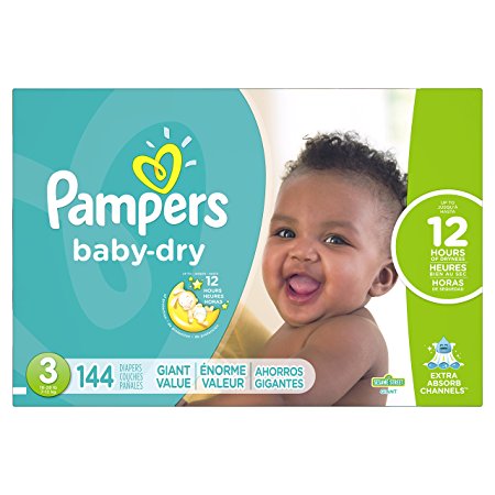 Pampers Baby-Dry Diapers Size 3 144 Count