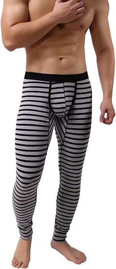 Men’s Cotton Pouch Underwear Long Johns Thermal Pants Bottoms Leggings