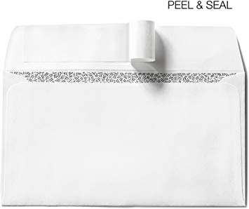#6 3/4 Security Envelopes White Peel Seal – Bulk Self-Seal Windowless Envelope Pack in 6 1/2 x 3 5/8 Office Size – Tinted Privacy for Business or Personal Mailing – 500 Count Box