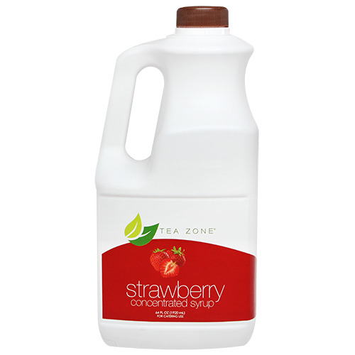 Tea Zone STRAWBERRY Concentrated Real Fruit Juice Syrup 64 Fl. Oz.
