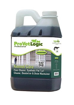 ProVetLogic Kennel Care, Pet Floor Cleaner, Synthetic Pet Turf Cleaner, Deodorizer and Drain Maintainer, Concentrated, 64 Ounces