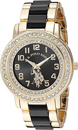 U.S. Polo Assn. Women's Analog-Quartz Watch with Alloy Strap, Gold, 19.7 (Model: USC40229)