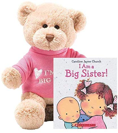 GUND T-Shirt Teddy Bear Stuffed Animal Plush 12” (Big Sister Gift Set)